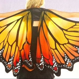 Halloween Orange Monarch Butterfly Costume Wings